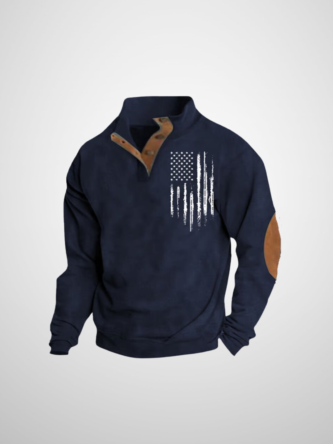 HARRISON - Vintage heren sweatshirt met vlaggenprint