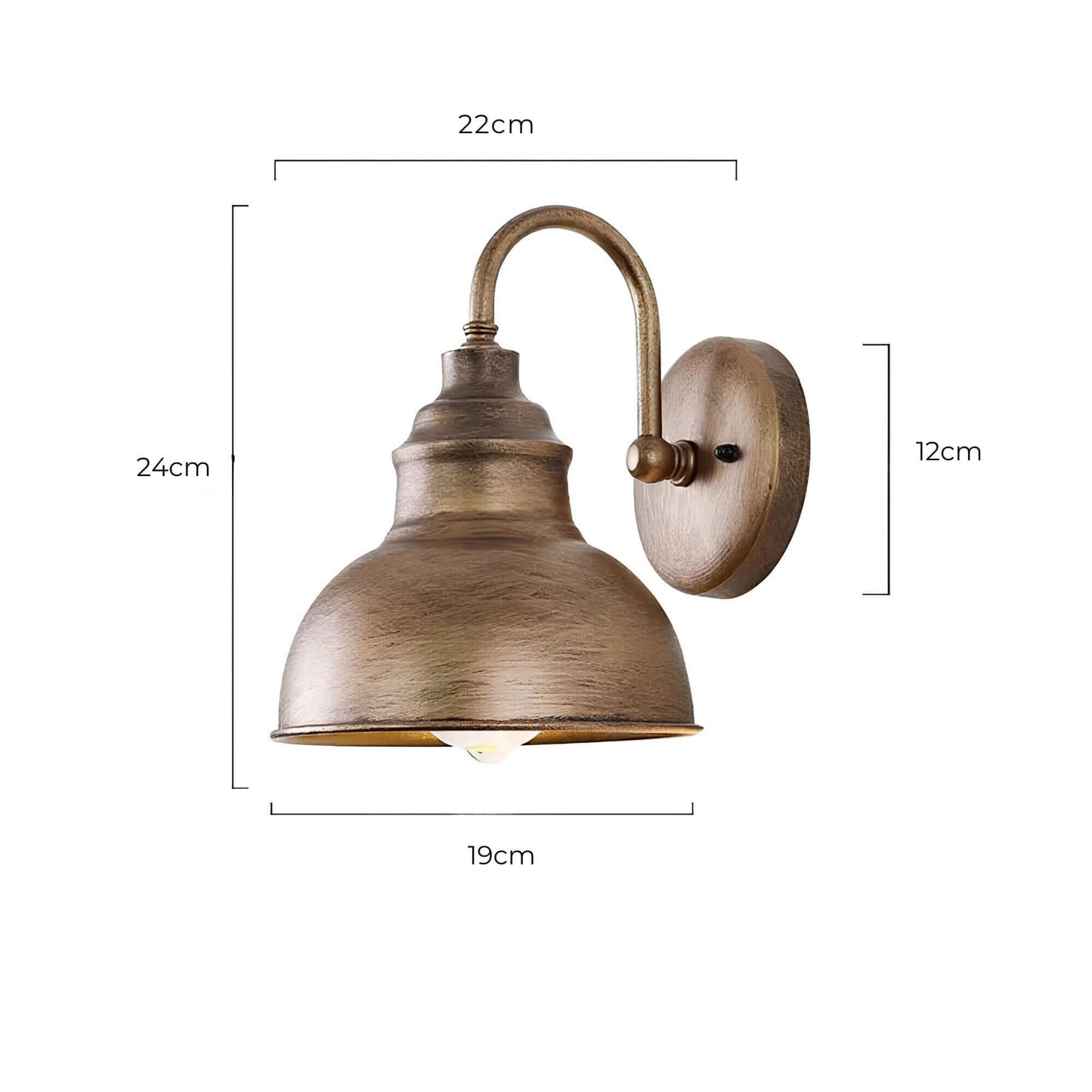 Vintage buitenwandlamp met roestbestendige afwerking – LUMINA HERITAGE - Glamorix