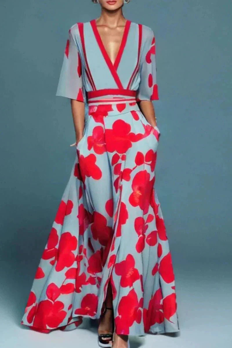 FLORA - Maxi-jurk met bloemenprint voor een romantische look