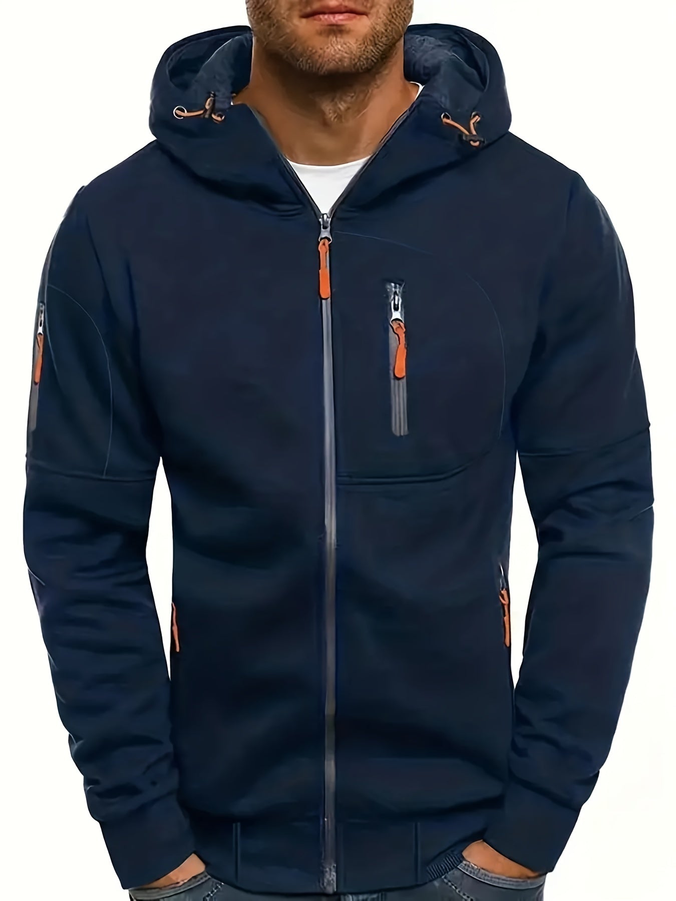 IVAN - Sudadera con cremallera y capucha ajustable para hombre - Glamorix