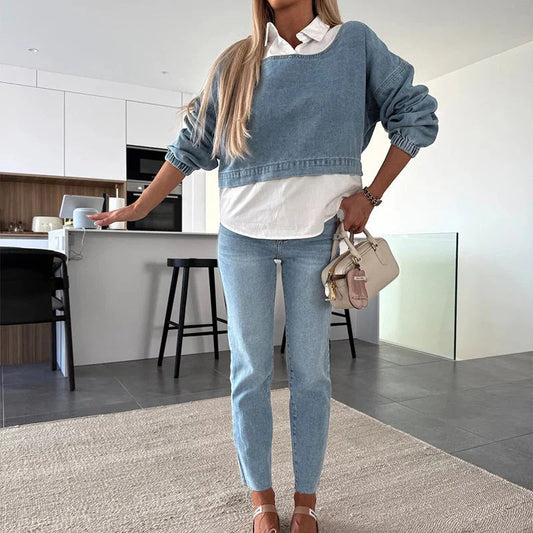 Dames skinny jeans met hoge taille en comfortabele stretch – LIVIA SCULPT - Glamorix
