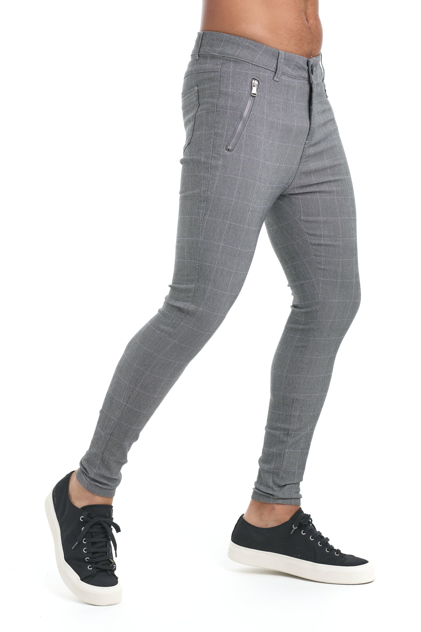 BENSON - Slim fit geruite broek voor een moderne en stijlvolle look