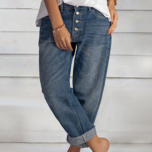 CELINE - Casual damesjeans met wijde pijpen