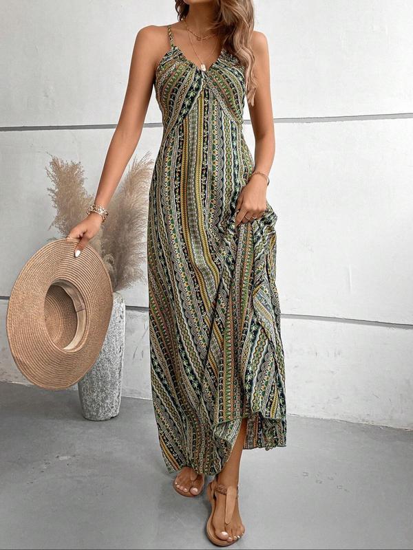Bohemian maxi zomerjurk met verstelbare bandjes – NOEMI SUNDANCE - Glamorix