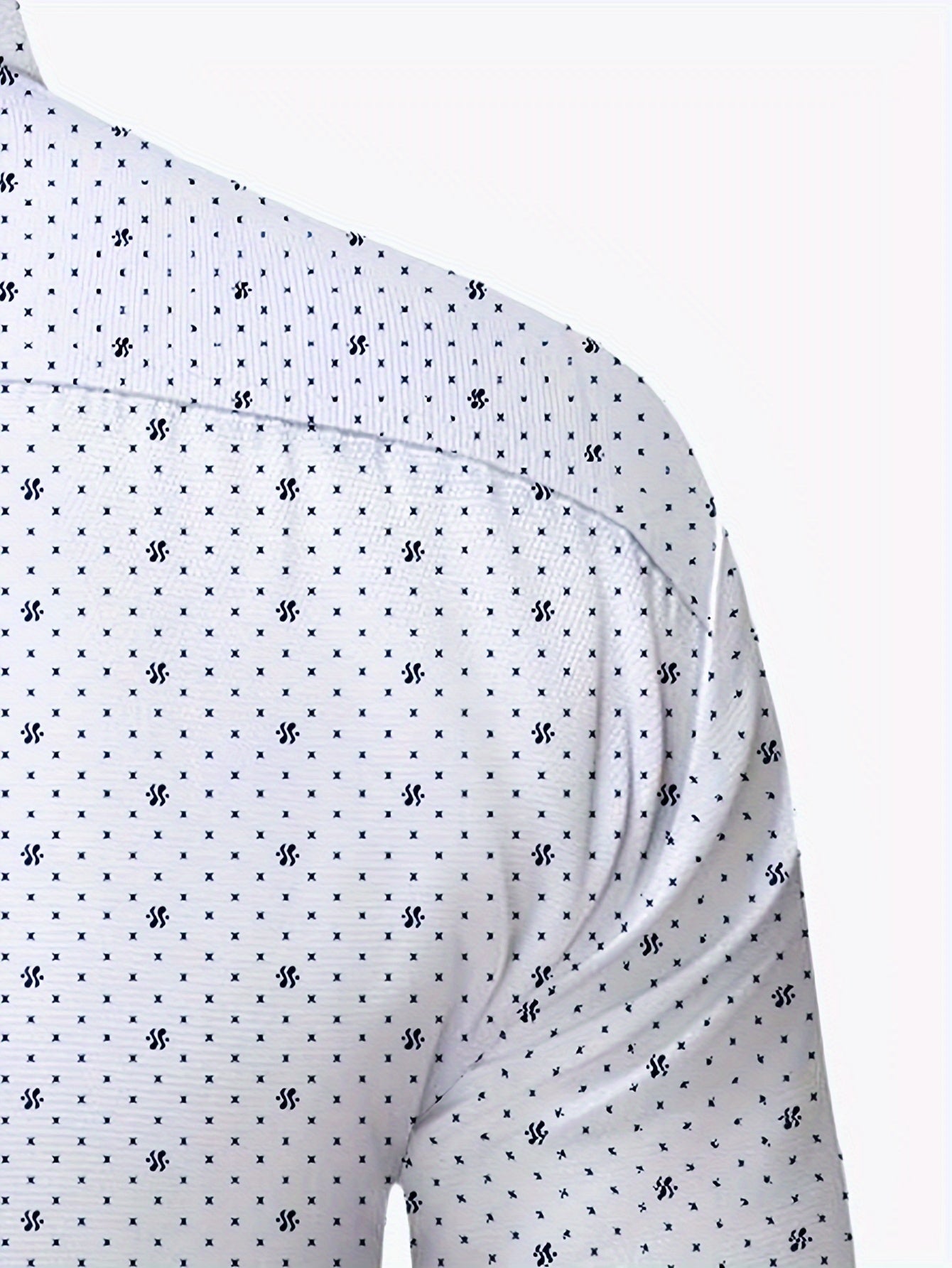 Heren slim fit overhemd met microdessin en lange mouwen – DEXTON MICROLINE - Glamorix
