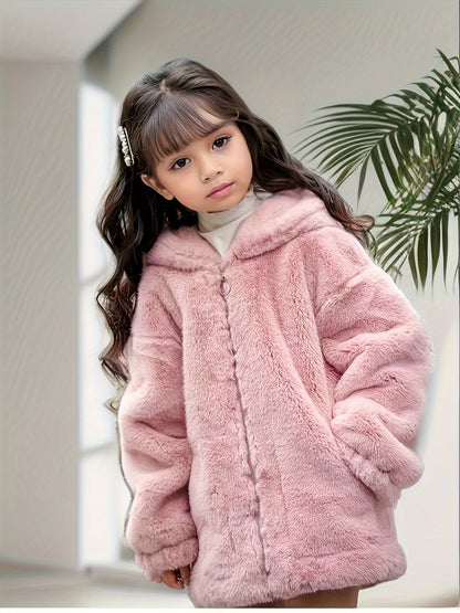BELLA - Fleece gevoerde jas met capuchon en schattige oortjes voor meisjes