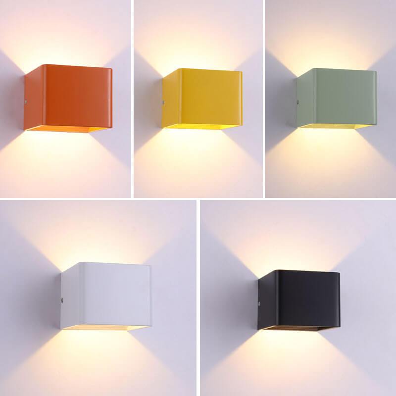 Moderne Meerkleurige Vierkante LED Mini Wandlamp - Stijlvolle verlichting voor elk interieur