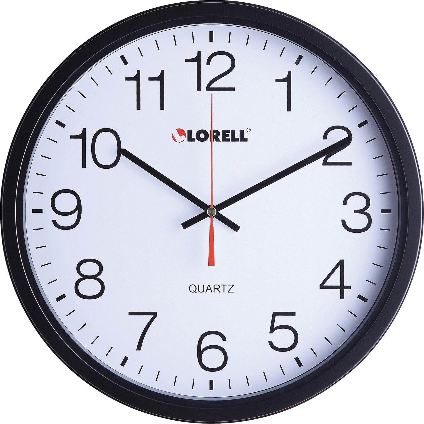 SILENZA - Moderne zwarte glaswandklok met stil uurwerk