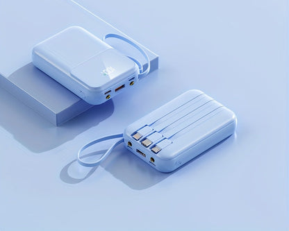 10.000mAh draagbare powerbank met snelladen en ingebouwde kabels – VOLTRIQ MINI10 - Glamorix