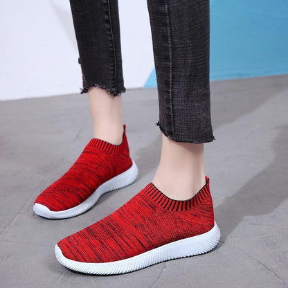 Modieuze ademende slip-on sneaker met sok-achtige pasvorm – NORINA - Glamorix
