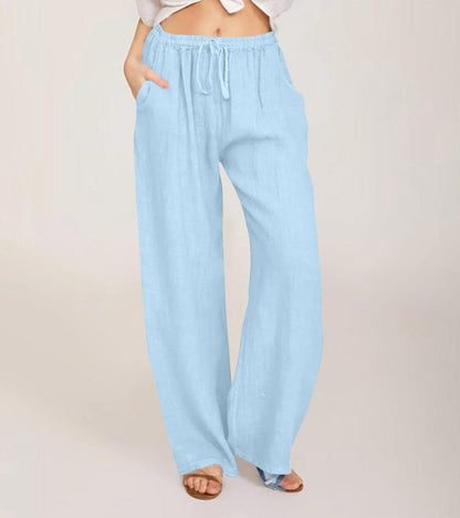 Luchtige damesbroek met hoge taille en rechte pijpen – LIVANA AIRFLOW - Glamorix