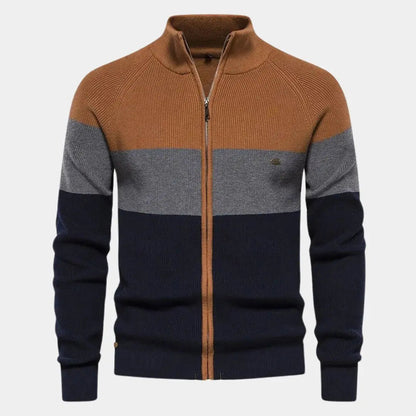 Casual herentrui met halve rits en comfortabele pasvorm – JAREL - Glamorix