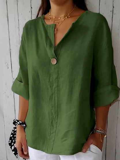 Dames Blouse met Asymmetrische Halslijn en Comfortabele Pasvorm – ZUZANA MODERN - Glamorix