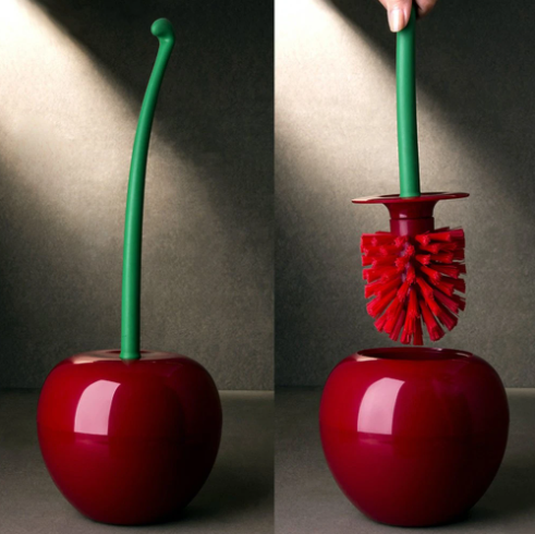 CHERRYCLEAN - Kersvormige toiletborstel met ergonomisch handvat