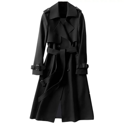 CELINE - Lange trenchcoat met dubbele knoopsluiting en ceintuur voor dames