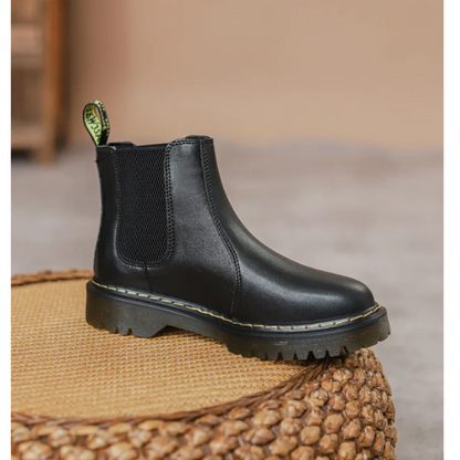 FREYA - Leren dames Chelsea boots met treklus en gripzool