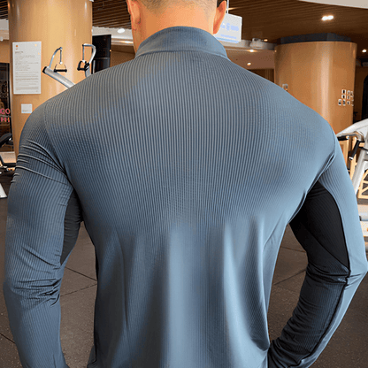 FITNESS ZIP - Heren fitness shirt met rits, functioneel en comfortabel voor elke workout