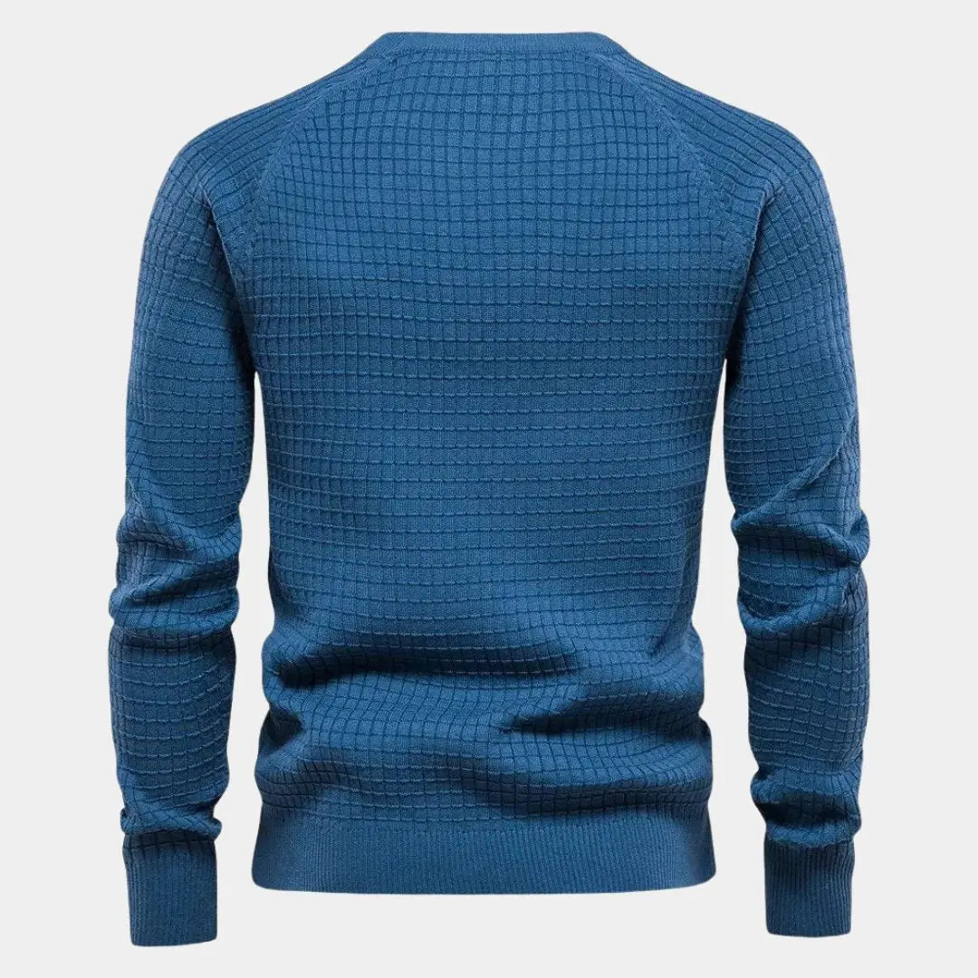 Gestructureerde heren trui met ronde hals – TAVIOR - Glamorix