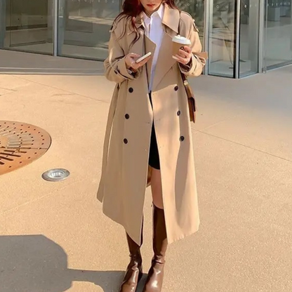 FELICIA - Oversized trenchcoat voor dames met dubbele knopen en relaxte pasvorm