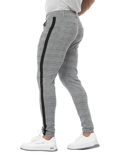 ETHAN - Slim-fit geruite chinos voor heren