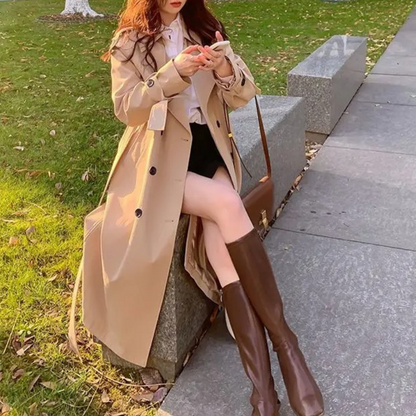 FELICIA - Oversized trenchcoat voor dames met dubbele knopen en relaxte pasvorm