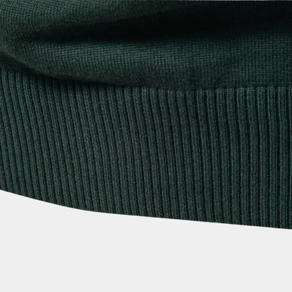EDGAR – Gestreepte heren trui met halve rits en moderne look