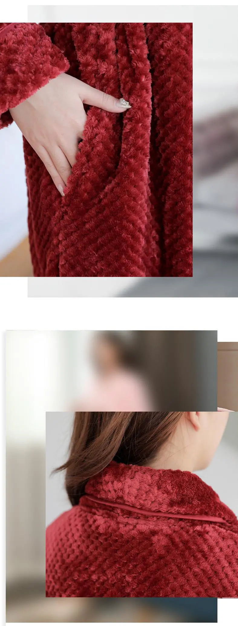 ELARA - Knusse pluche badjas voor vrouwen