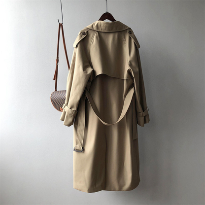 ISABELLA - Oversized trenchcoat met dubbele knoopsluiting en lange relaxte pasvorm voor dames