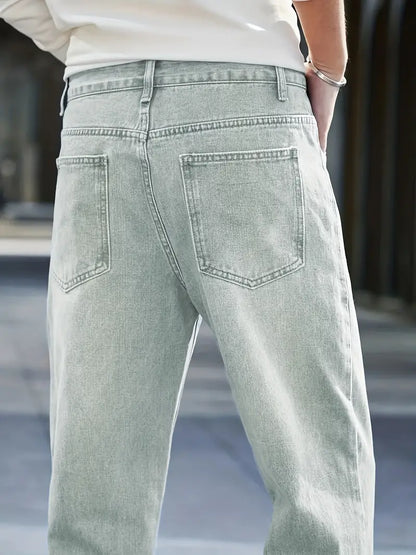 JAMES - Casual denim broek met rechte pijpen