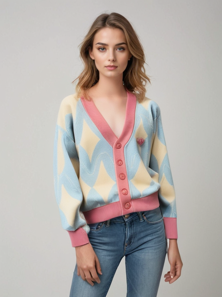 EMMA - Gestreept gebreid vest voor dames