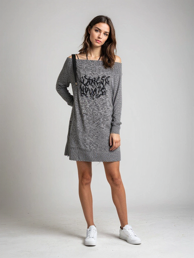 FAYE - Off-shoulder oversized gebreide trui voor dames