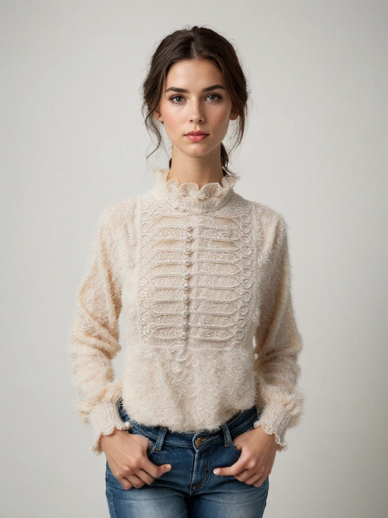 ELOISE - Elegante kanten blouse voor een verfijnde look