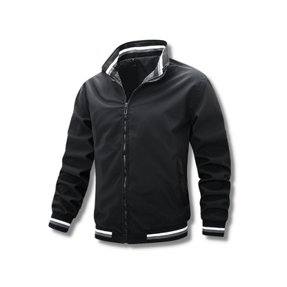 VINCE – Zip-up jas met contrasterende kraag en manchetten voor een moderne en sportieve look