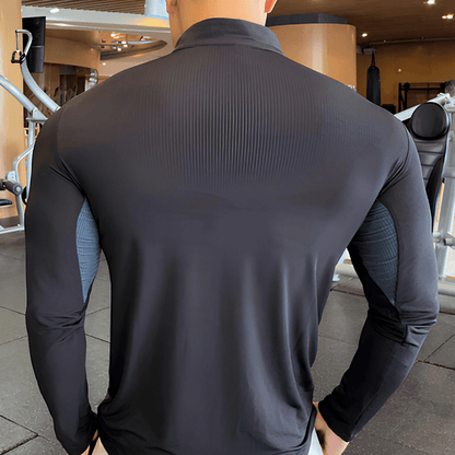 FITNESS ZIP - Heren fitness shirt met rits, functioneel en comfortabel voor elke workout