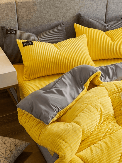 WINTERCOZY – Ribbedesign beddengoedset voor de winter