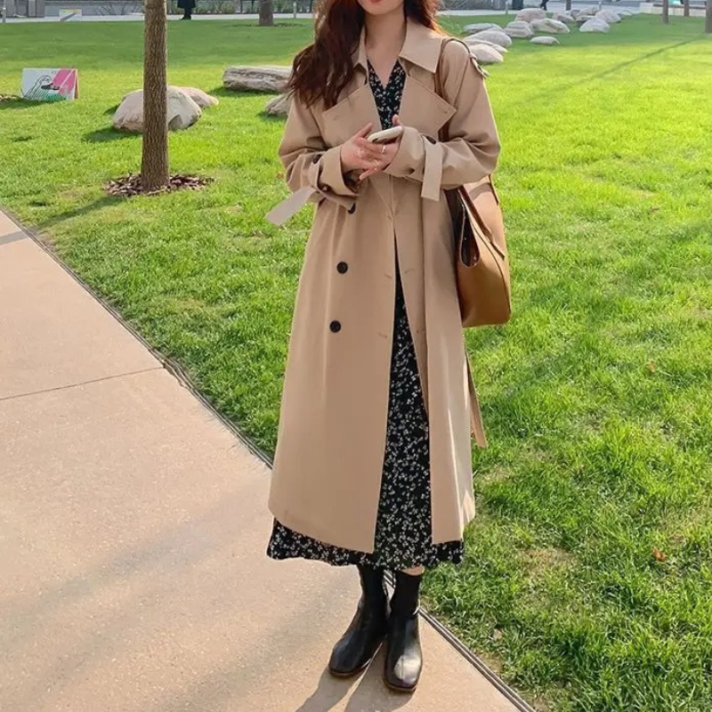 FELICIA - Oversized trenchcoat voor dames met dubbele knopen en relaxte pasvorm