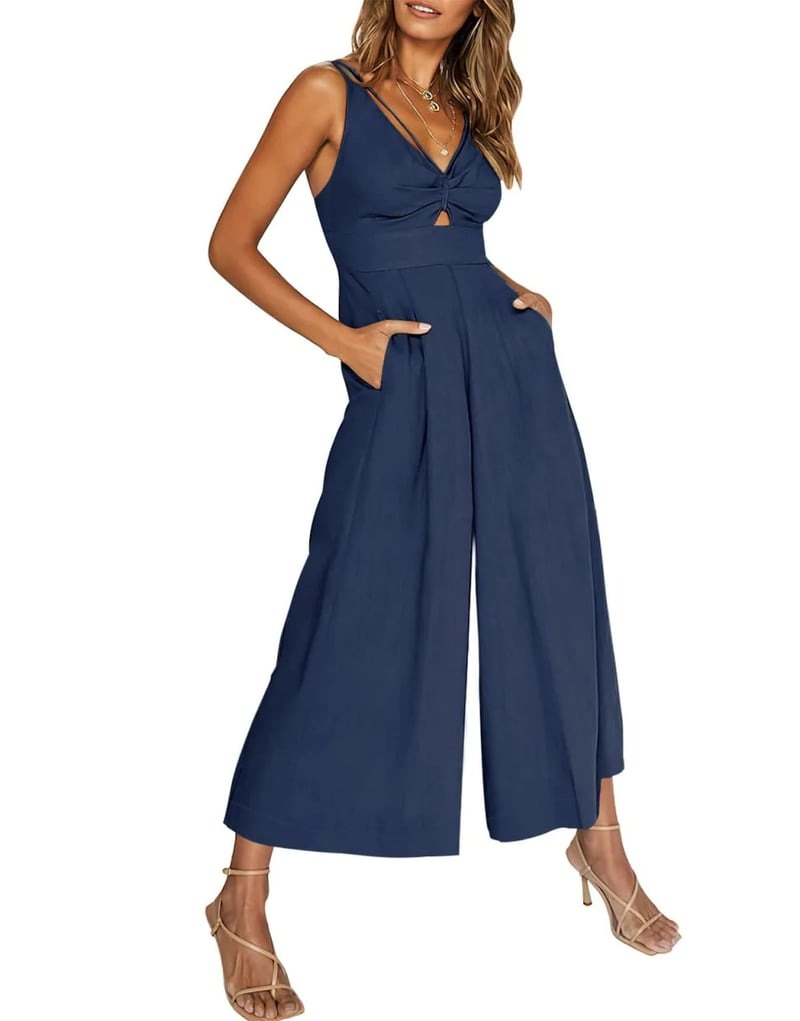 Mouwloze dames jumpsuit met wijde pijpen en elegante snit – SEREIA FLOW - Glamorix
