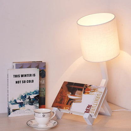 NORDILUX - Scandinavische tafellamp met geïntegreerde boekenplank