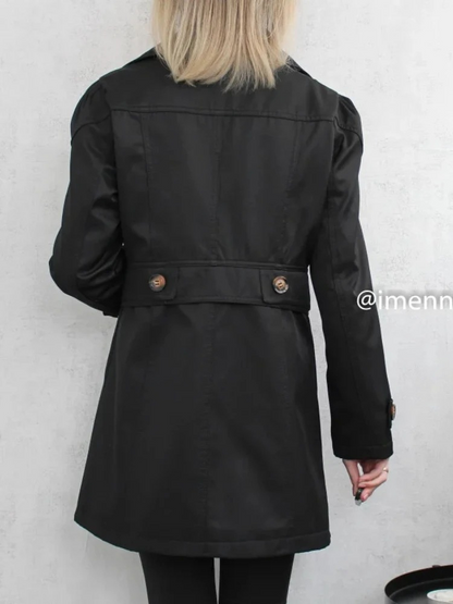 LEONA - Korte getailleerde trenchcoat met enkele knoopsluiting voor dames