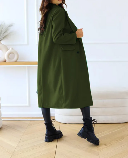 ELIZA - Oversized trenchcoat met dubbele knoopsluiting voor dames