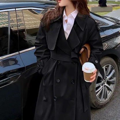 FELICIA - Oversized trenchcoat voor dames met dubbele knopen en relaxte pasvorm