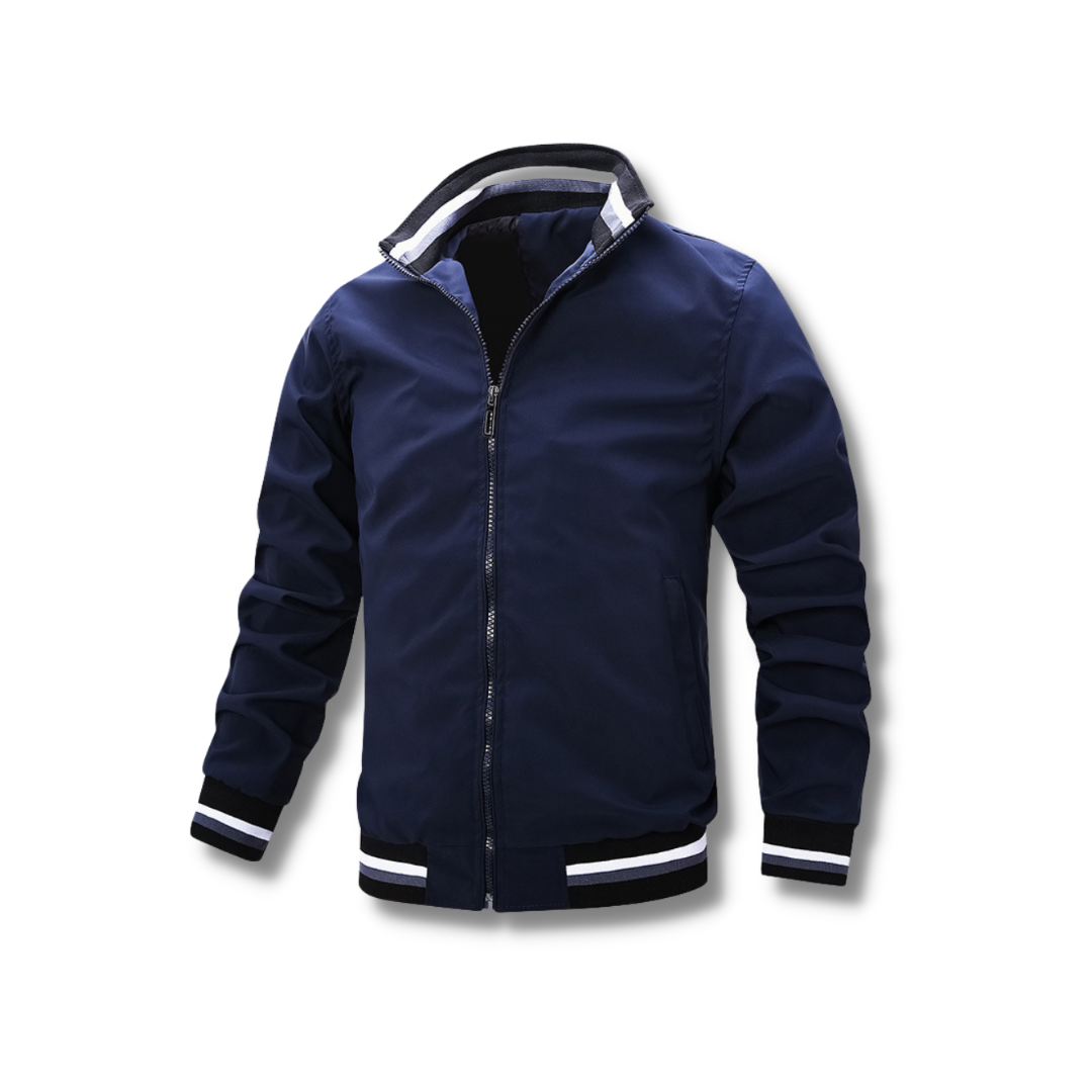 VINCE – Zip-up jas met contrasterende kraag en manchetten voor een moderne en sportieve look