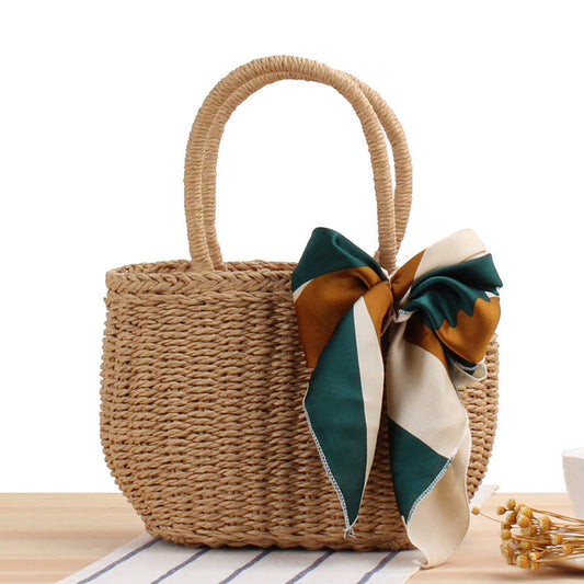 Handgemaakte stro tas met boho charme – Seravéa ShoreGlow - Glamorix