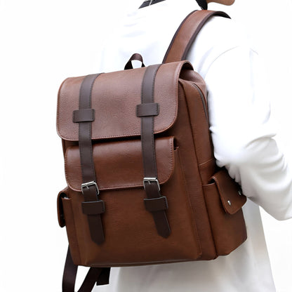 Luxe leren rugzak voor werk en reizen – UrbanVibe Voyager - Glamorix