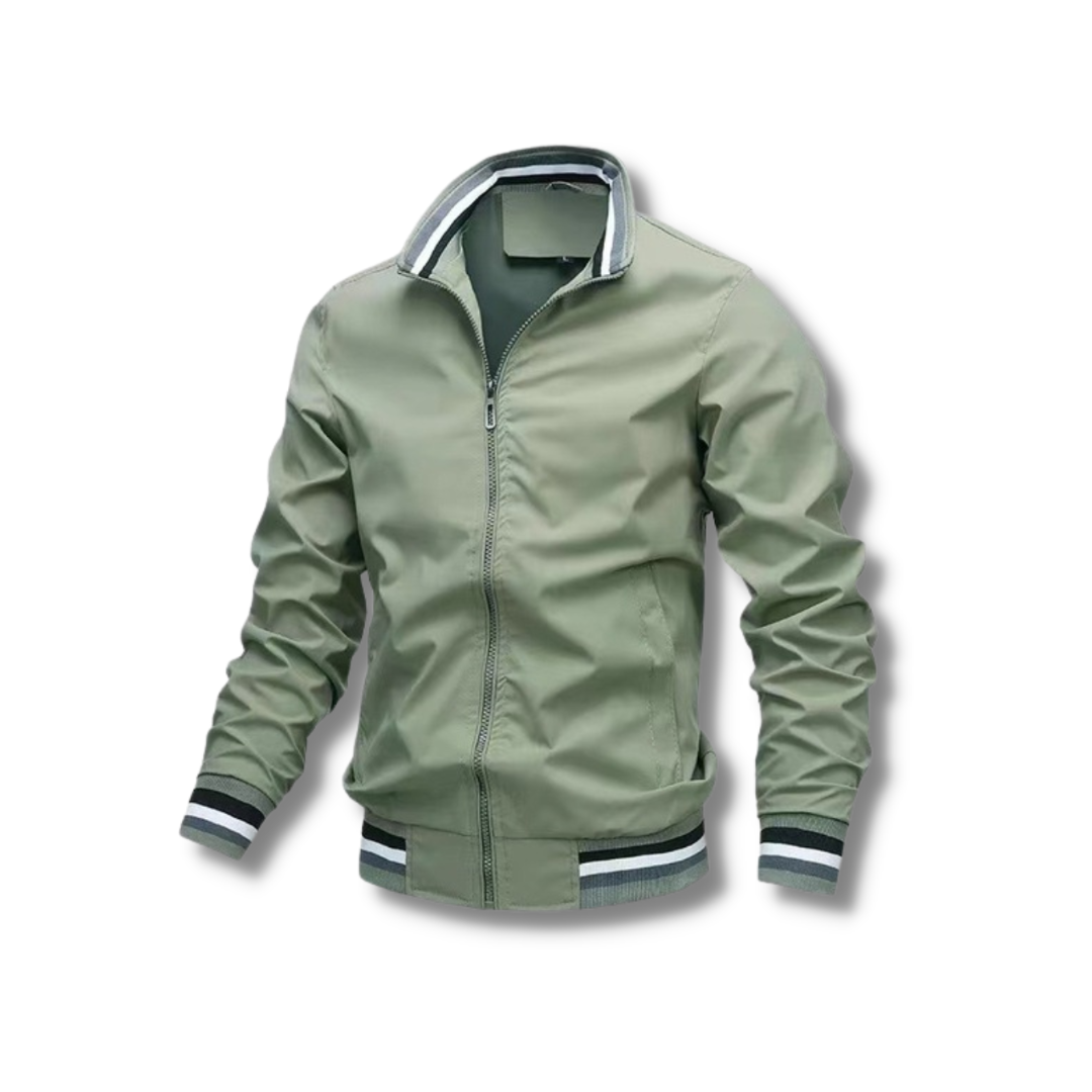 VINCE – Zip-up jas met contrasterende kraag en manchetten voor een moderne en sportieve look