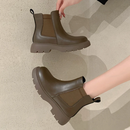 DORETTA - Leren dames Chelsea boots met antislip zool