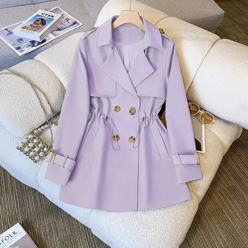 SELENA - Getailleerde trenchcoat met verstelbare taille en dubbele knoopsluiting voor dames