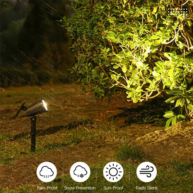 Zon-gevoede LED tuinschijnwerper met 9 kleuren – SOLARLUX GARDEN SPOT - Glamorix