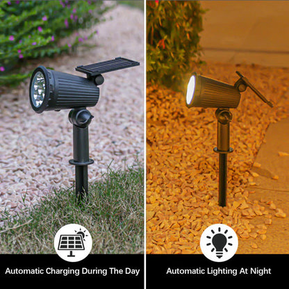 Zon-gevoede LED tuinschijnwerper met 9 kleuren – SOLARLUX GARDEN SPOT - Glamorix