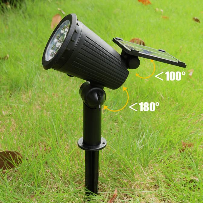 Zon-gevoede LED tuinschijnwerper met 9 kleuren – SOLARLUX GARDEN SPOT - Glamorix